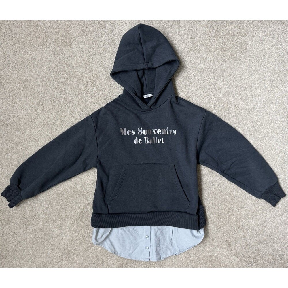 Zara Girls' "Mes Souvenirs de Ballet" Layered-Look Hoodie – Size 9